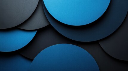 Abstract Shapes on Blue Background for Design, Banner Template, Minimalist Abstract Wallpaper with Copy Space, Simple Geometric Modern Wallpaper for Text Placement and Creative Use