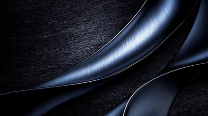 Fototapeta premium Abstract Dark Brushed Metal Swirls Design