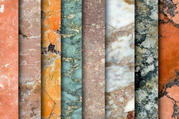 Collection of Diverse Marble Textures: A Visual Exploration of Natural Stone