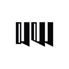UW monogram logo design letter text name symbol monochrome logotype alphabet character simple logo