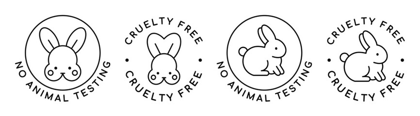No animal testing cruelty free icons