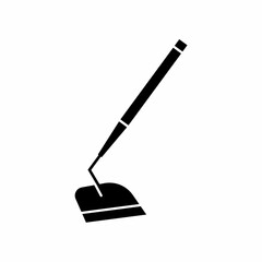 Garden Hoe Silhouette Icon Design. Gardening Landscape Equipment Tool Icon