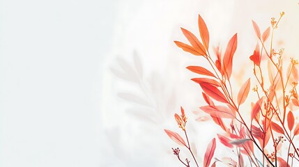 Delicate Coral Branches With Soft Light Background