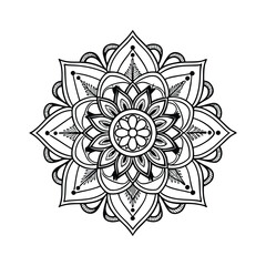 Indian color page star shape pattern vector elements design