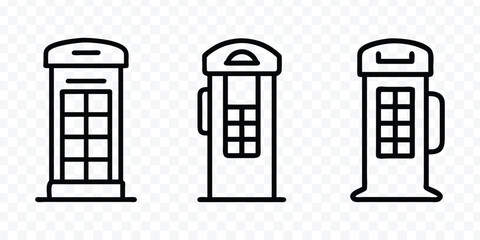 Telehhone Booth icon, London Phone Booth. street telephne booth. © maruf555777