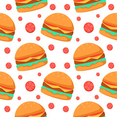 Junk Food Seamless Pattern