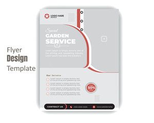 Special garden service flyer design template