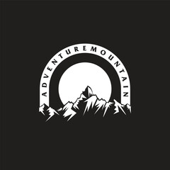 Mountain logo design inspiration, Mountain illustration, outdoor adventure . Vector graphic print for t shirt and other uses