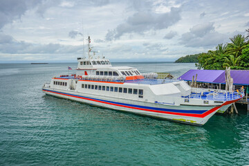 Naklejka premium luxury cruise ship