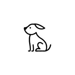Obraz premium vector illustration of a cartoon dog with ears in the wind