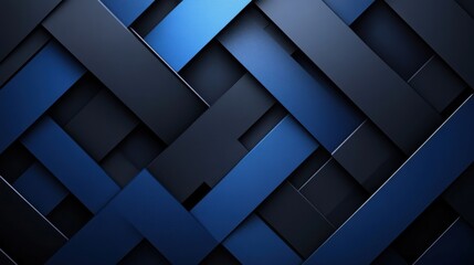 Fototapeta premium Photo of Blue background with basic geometric patterns for design, banner template, white space in the center of the page for text. Abstract minimalist wallpaper.