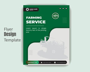 Special garden service flyer design template