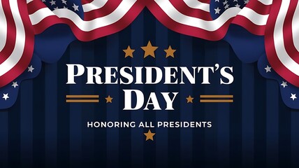 President's Day Celebration with American Flag Ribbons