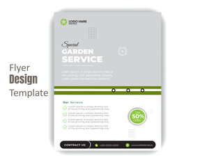 Special garden service flyer design template