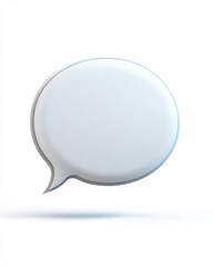 white 3d speech bubble with shadow