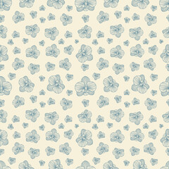 seamless background with many flowers