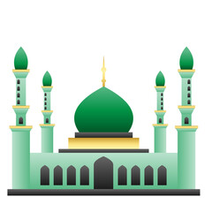 Islamic Mosque Landscape Illustration