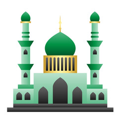 Islamic Mosque Landscape Illustration