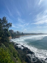 Fototapeta premium coast of the sea with clouds in the sky
