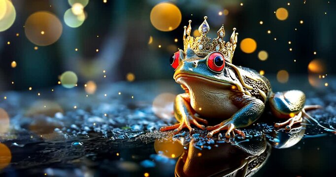 Whimsical Frog Prince with Magic Glow
