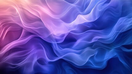 Obraz premium Abstract background with fluid ink patterns in deep blues and purples. Depicts a serene and mysterious atmosphere. Symbolizes depth and tranquility. Ideal for meditation and wellness visuals.