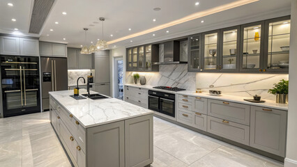 modern kitchen interior with kitchen