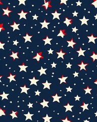 Patriotic Starry Sky A Festive American Background with Red White and Blue Elements