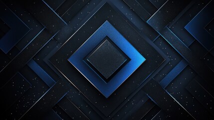 Blue Background with Grid Lines and Dots, Banner Template with White Space for Text. Abstract Minimalist Wallpaper with Copy Space on Blue Background. Stylish Modern Wallpaper.