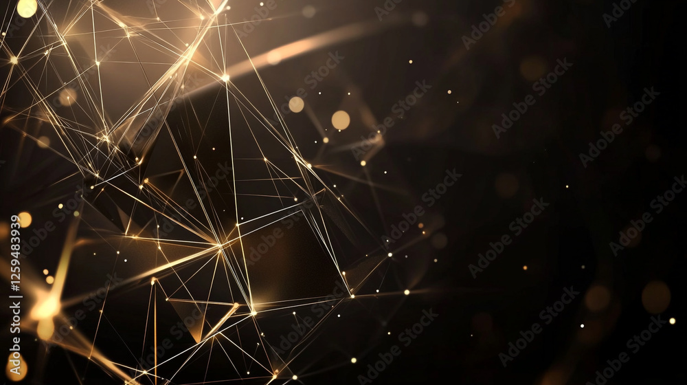 Fototapete A clean and minimalistic geometric design with abstract  colorful shapes, Modern background with dynamic lines and shapes, Abstract geometric patterns created with translucent layers.