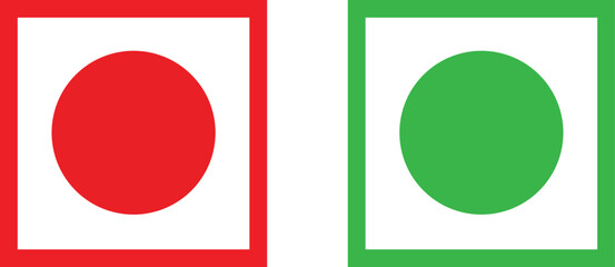 Veg Non-Veg Symbol Isolated Vector Illustration