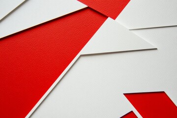 Abstract Red and White Geometric Design: A Study in Contrasting Colors and Shapes