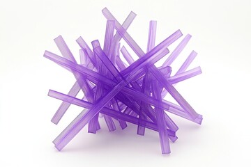 Abstract Purple Sculpture: A Study in Lines and Form