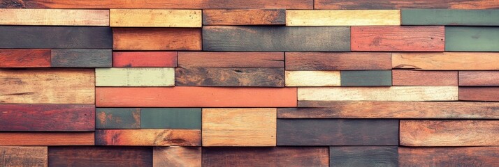 Rustic Wooden Wall Texture: A Multitude of Colors and Grains