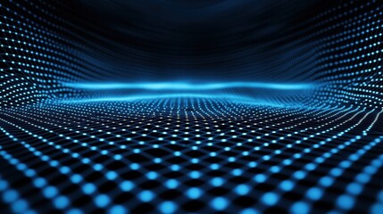 Blue Background with Grid Pattern for Design Banner Template, Featuring Minimalist Wallpaper with Copy Space on Blue Background