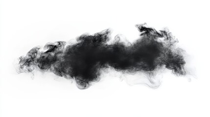 black smoke on white background	
