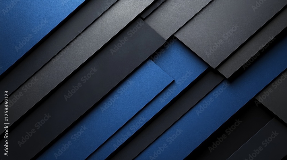 Wall mural Abstract minimalist wallpaper with minimalistic rectangles and lines on Blue background. Featuring white space in the center for text, ideal for design templates and modern banners.