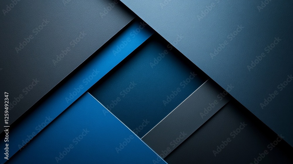 Wall mural Abstract minimalist wallpaper with minimalistic rectangles and lines on Blue background. Featuring white space in the center for text, ideal for design templates and modern banners.