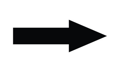 Arrow Vector – Modern Simple Directional Icon, Arrow Shape Illustration