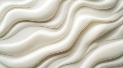Obraz premium Creamy white waves flowing smoothly together