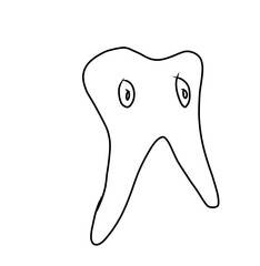 teeth illustration on white background