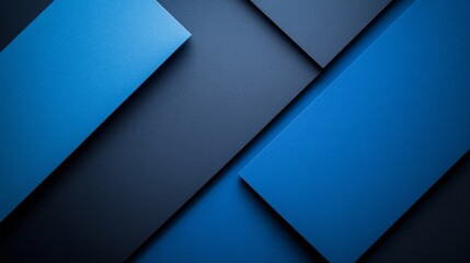 Abstract Minimalistic Rectangles Pattern on Blue Background for Design Banner Template with Central White Space for Text. Simple Geometric Modern Wallpaper with Copy Space on Blue Background.