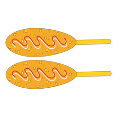 Fast Food Illustration with Cartoon Design. Isolated Vector Clipart.