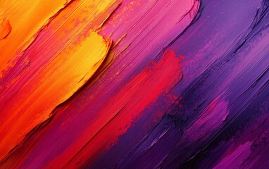 Abstract background with bold brush strokes and vibrant color blocks. Featuring rich reds, oranges, and purples. Ideal for vibrant design projects.