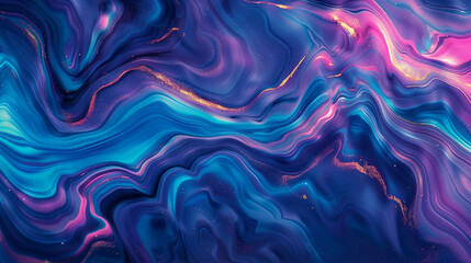 Obraz premium Abstract fluid design featuring swirling blue and purple tones creating a dreamy, flowing effect