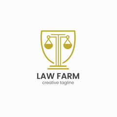 Law Farm Logo fully editable vector template