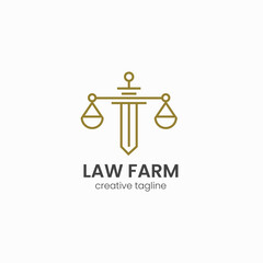 Law Farm Logo fully editable vector template
