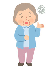 高齢女性　表情ポーズ　シニア　高齢者　後期高齢者