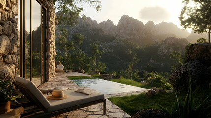 A minimalist modern house in the mountains of Mallorca