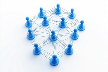 3D social media icon, simple and clean design for digital connections on white background.