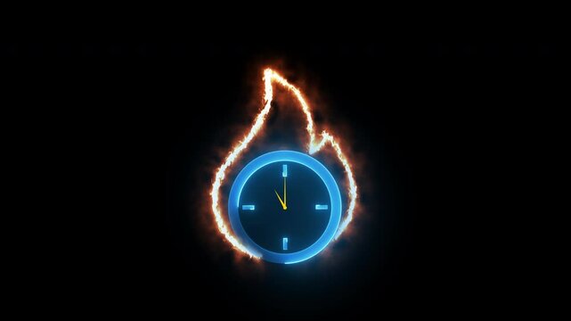 Time management concept. Work planning for increases efficiency and reduces work time. Business project planning. Glowing neon line of business deadline icon on transparent background.